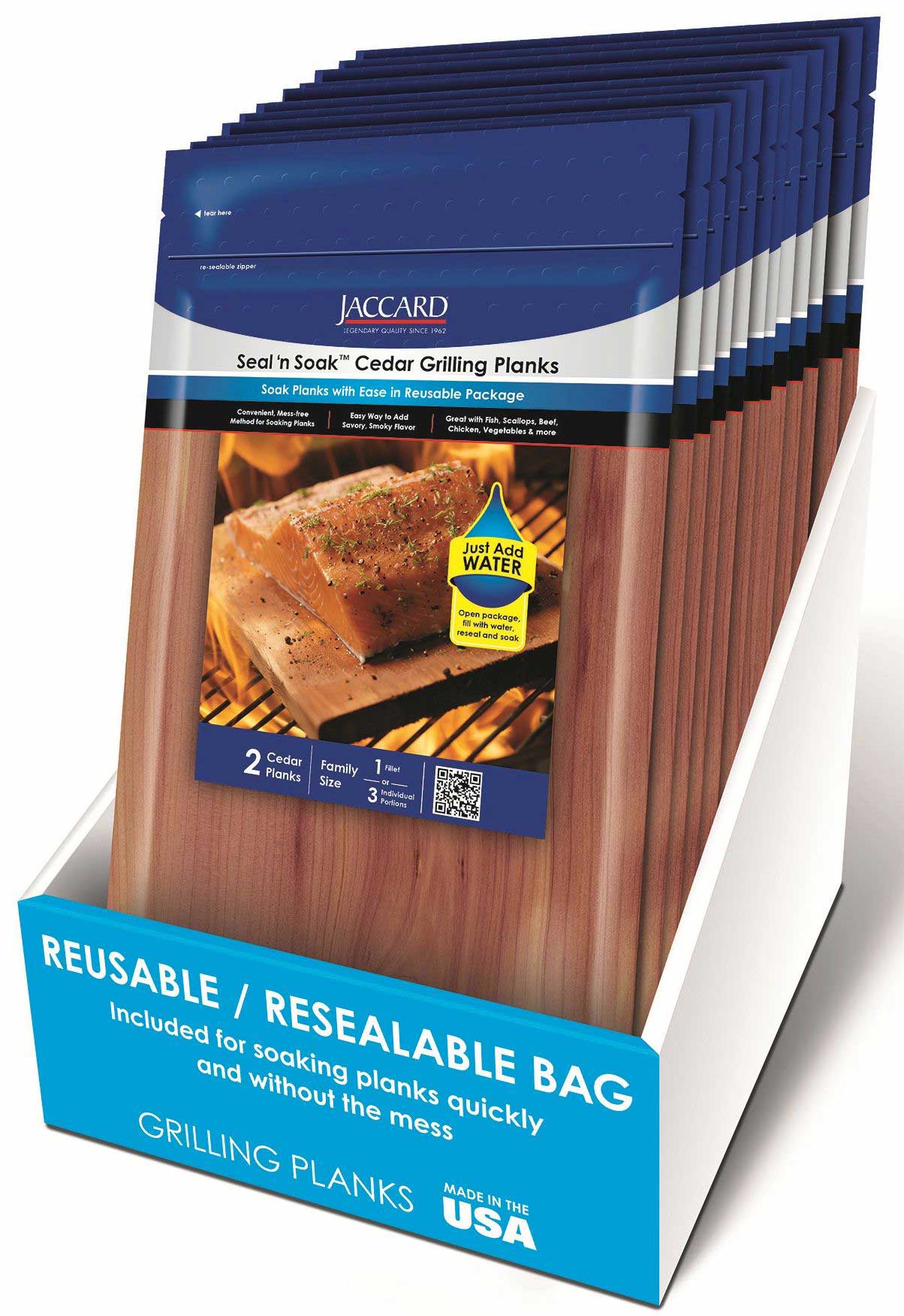 Jaccard Large Seal And Soak Cedar Planks, 2 Count -- 12 Per Case