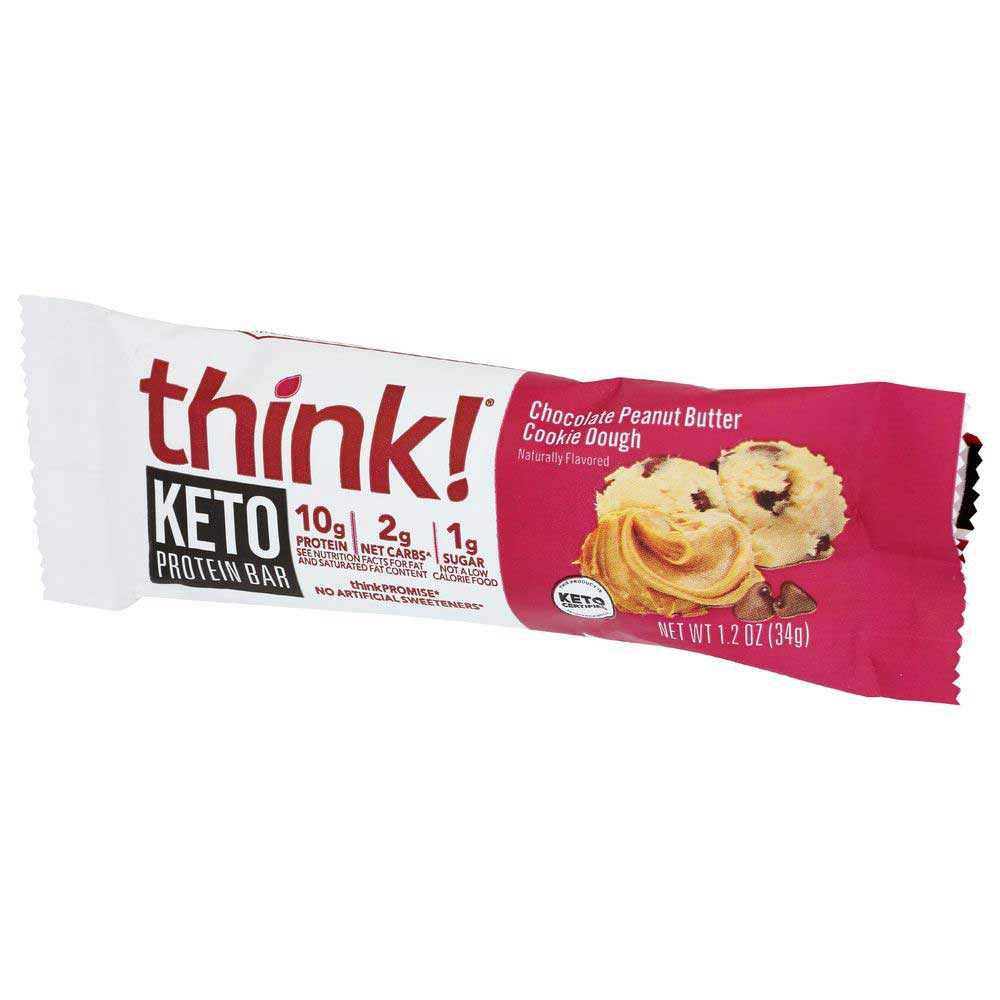 Think Chocolate Peanut Butter Cookie Dough Keto Protein Bar, 1.2 Ounce -- 10 Per Case