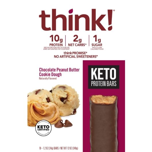 Thinkthin Keto Protein Chocolate Peanut Butter Cookie Dough, 1.2 Ounce -- 120 Per Case