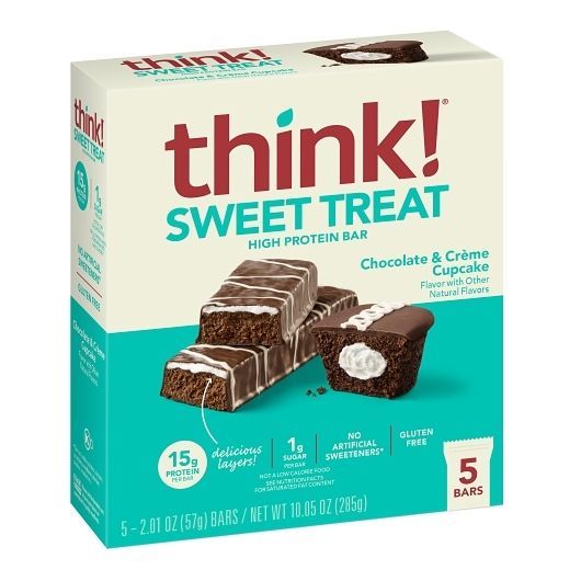 Thinkthin Sweet Treat Chocolate And Creme Cupcake Protein Bar, 0.65 Pound -- 6 Per Case