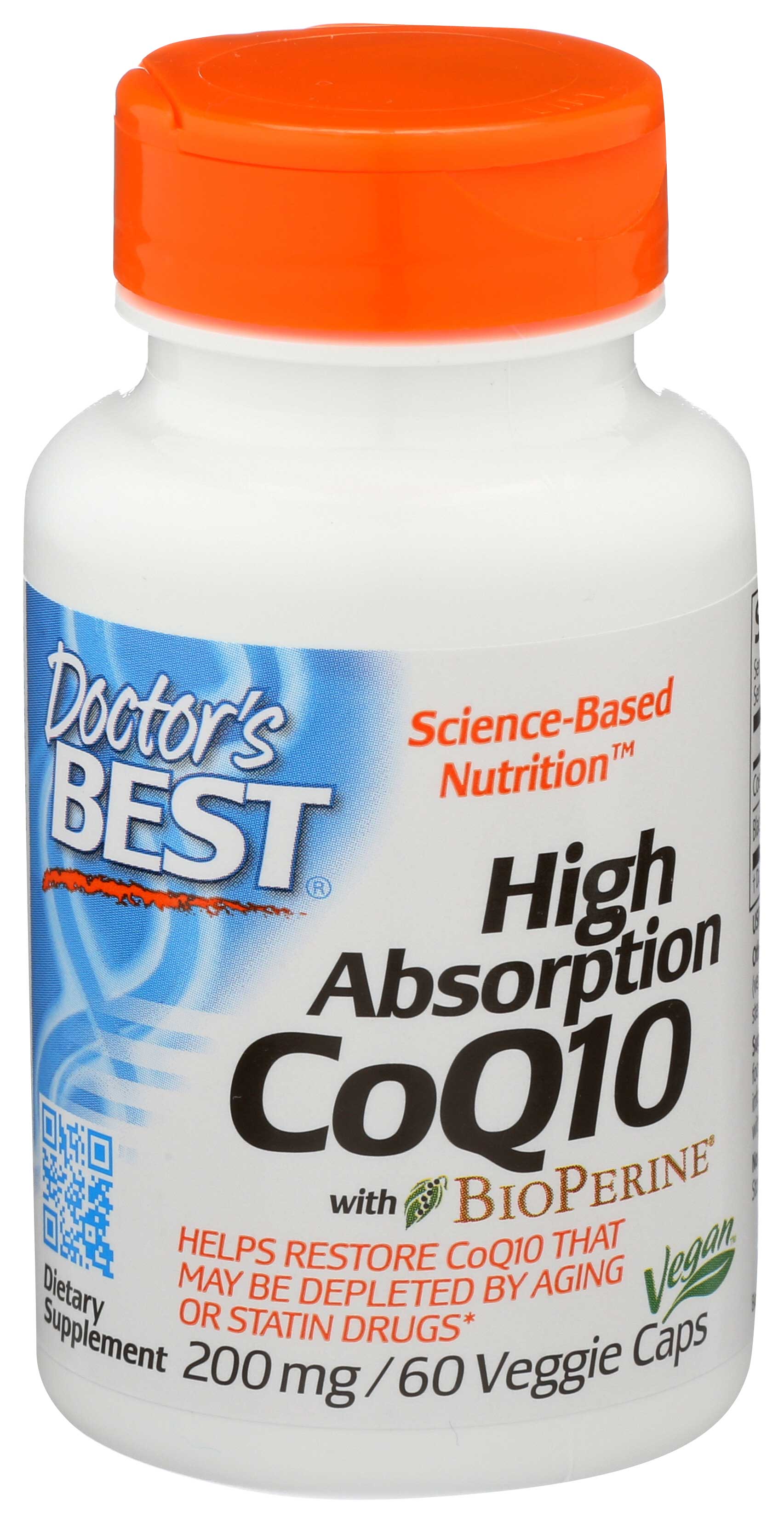 Doctor's Best High Absorption Coq10 With Bioperine 200 Mg Veggie Caps, 60 Count