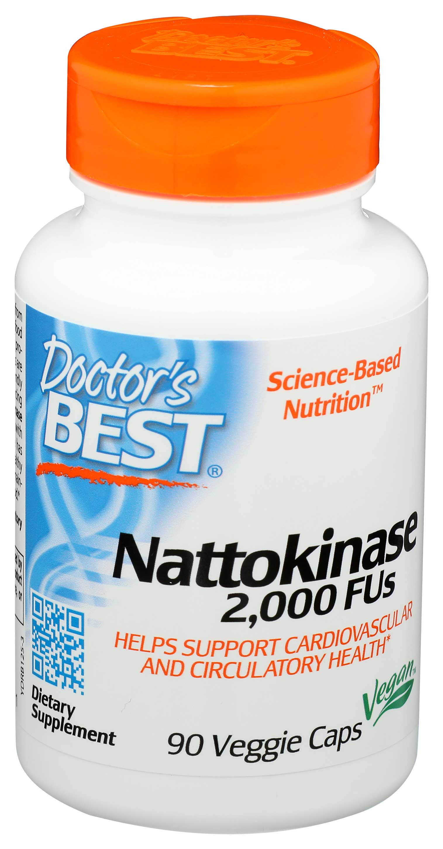 Doctor's Best Nattokinase 2000 Fus Veggie Caps, 90 Count