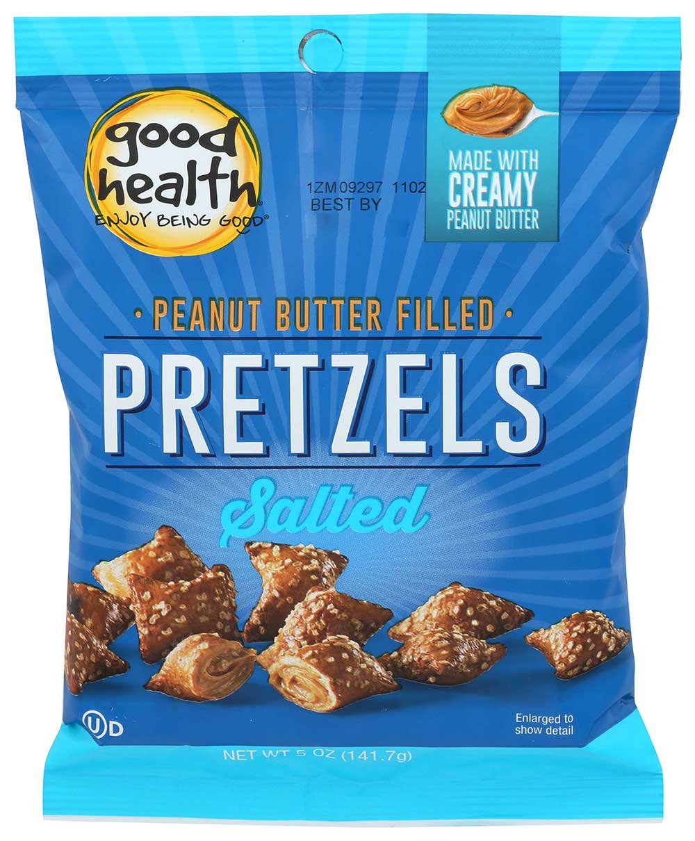 Good Health Salted Peanut Butter Filled Pretzel, 5 Ounce -- 12 Per Case