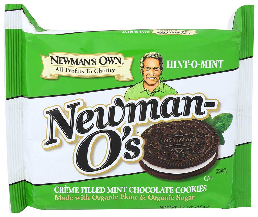 Newman's Own Organics Creme Filled Mint Chocolate Cookie, 13 Ounce -- 6 Per Case