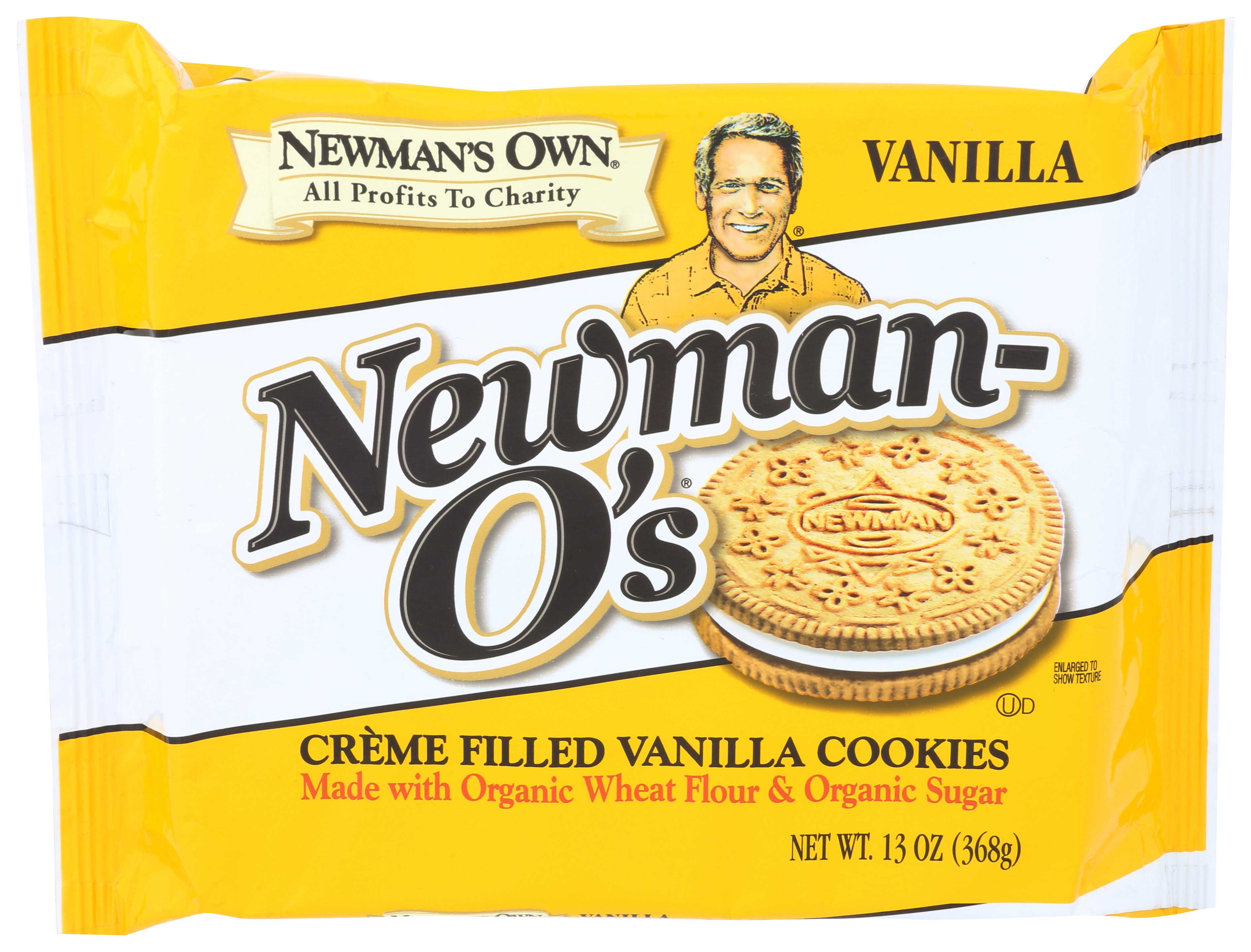 Newman's Own Organics Creme Filled Vanilla Cookie, 13 Ounce -- 6 Per Case