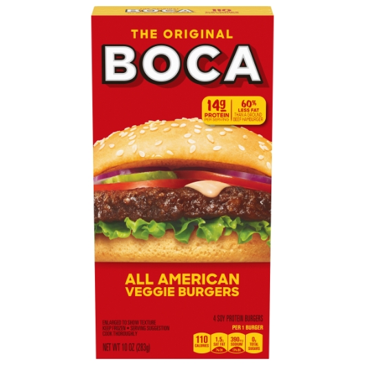 Boca All American Veggie Burger, 10 Ounce -- 12 per case