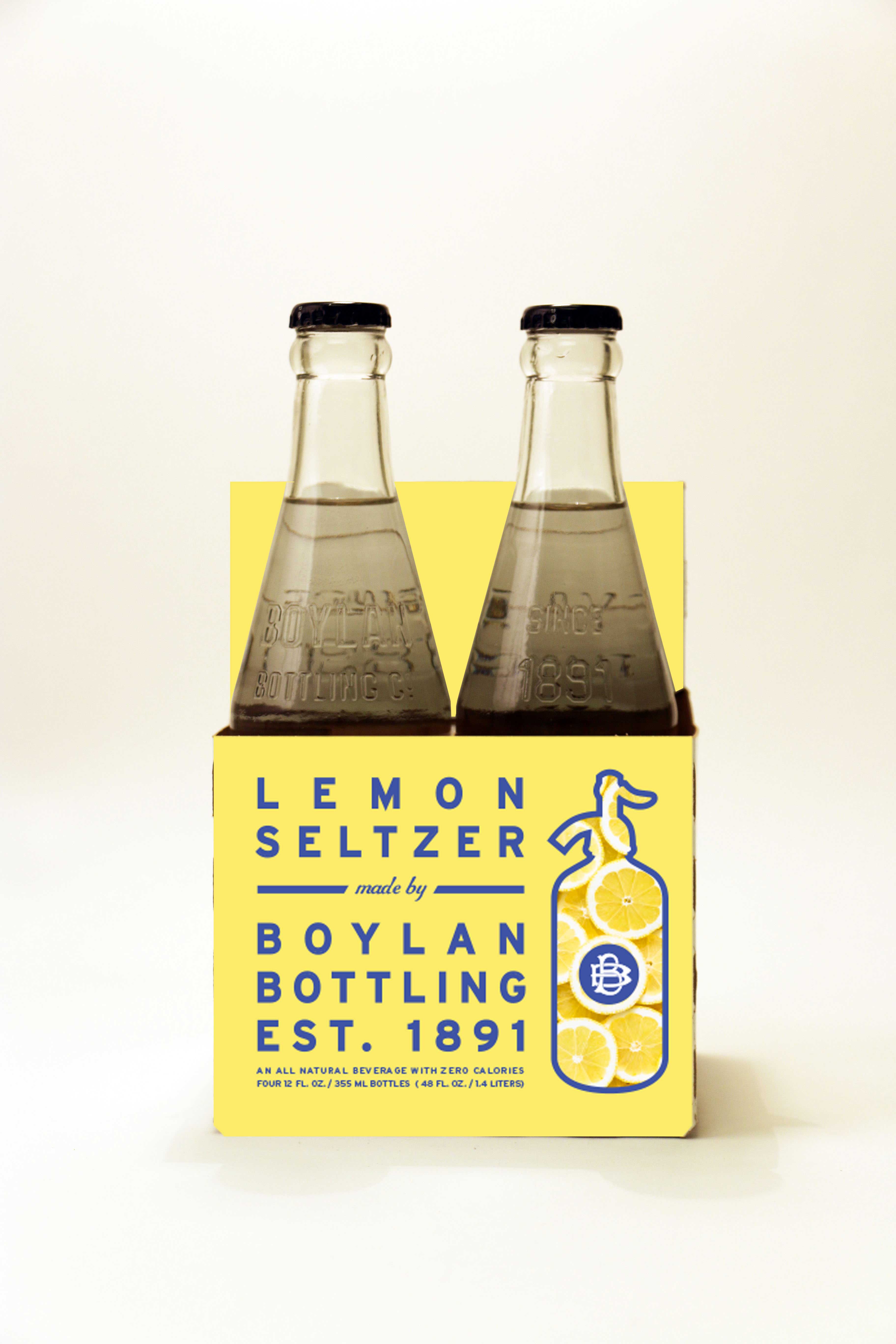 Boylan Bottling Co Lemon Seltzer, 12 Ounce -- 24 Per Case