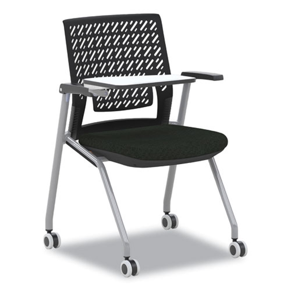 Safco 18 Inch High Black Seat And Gray Base Thesis Training Chair With Flex Back And Tablet, Max 250 Pound -- 2 Per Case