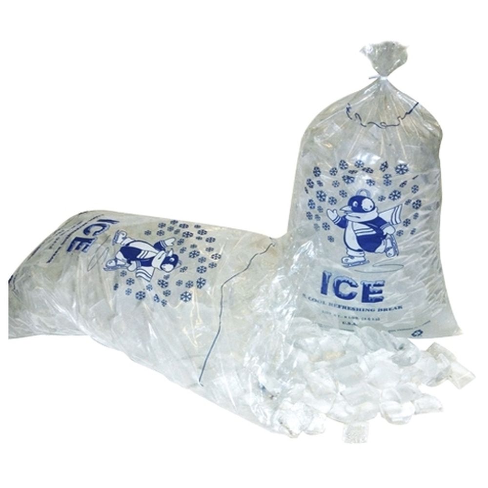 Pitt Plastics 12 X 21 Inch Clear Blue Print Ice Bags, 1000 Count