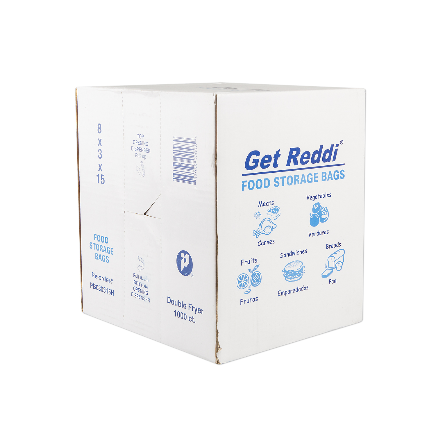 Pitt Plastics Get Reddi 4.5 Quart 1000 Mil Double Fryer Bag -- 1000 per case.