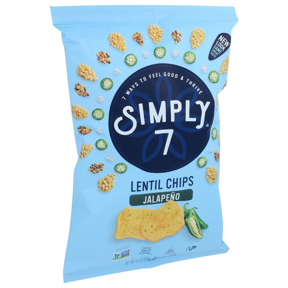 Simply7 Jalapeno Lentil Chips, 4 Ounce -- 12 Per Case