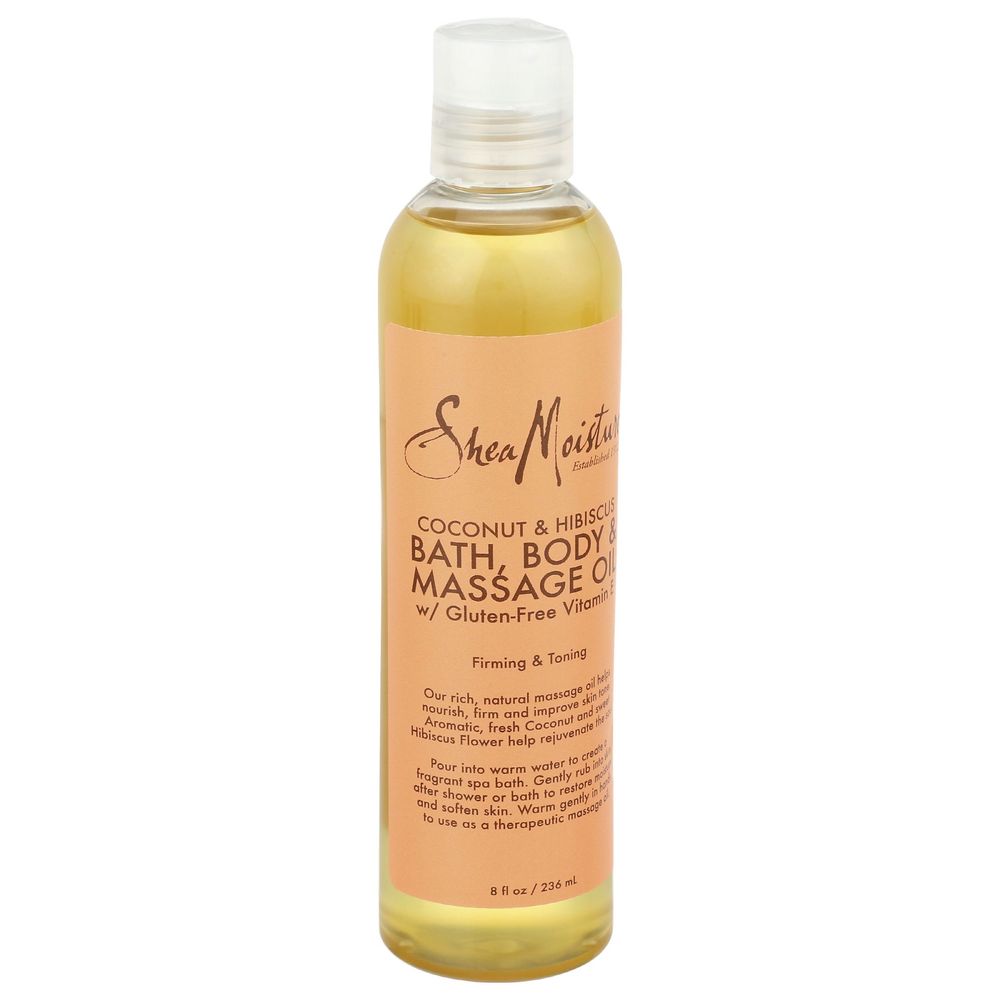 Shea Moisture Coconut Hibiscus Bath Body And Massage Oil, 8 Fluid Ounce