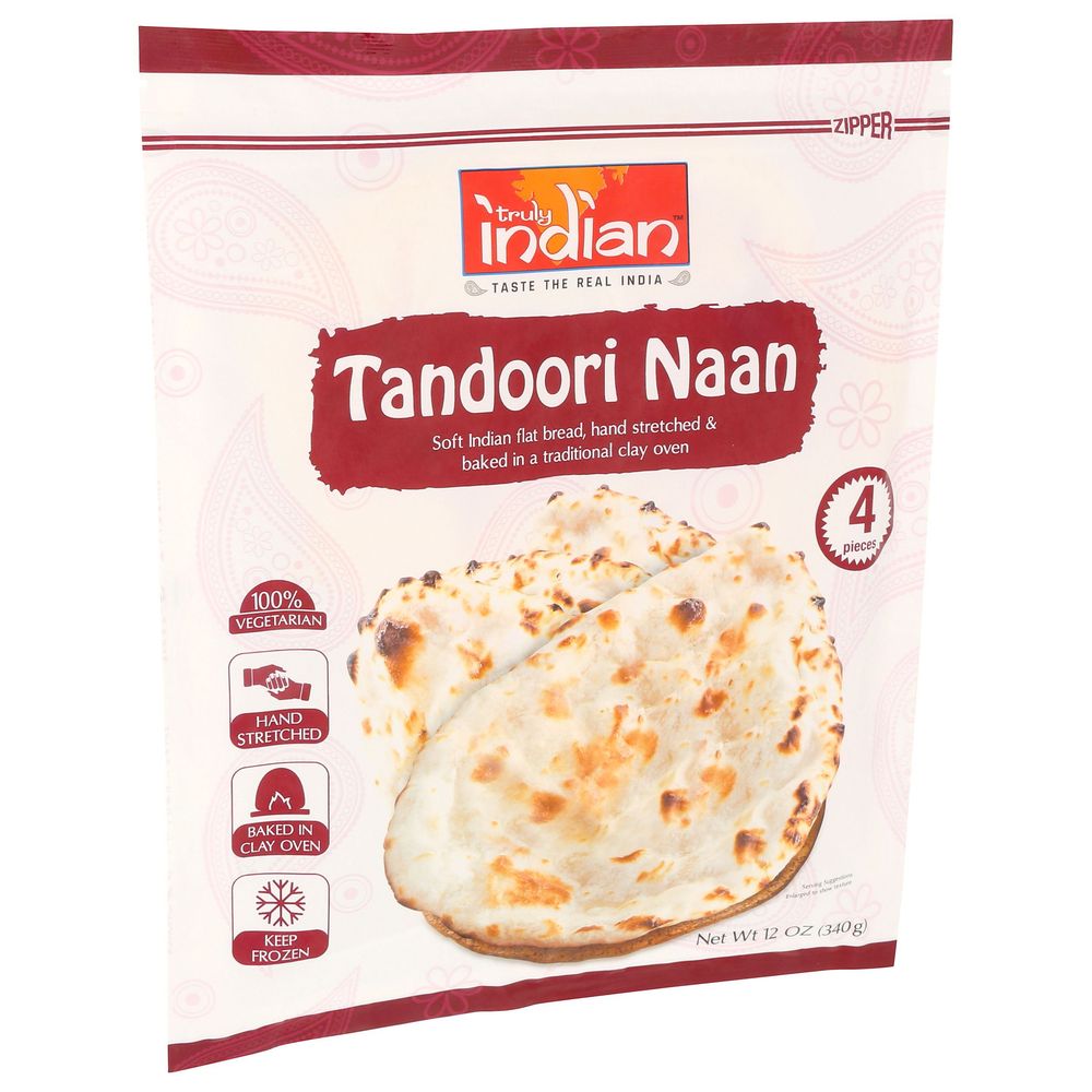 Truly Indian Plain Tandoori Naan, 12 Ounce -- 6 Per Case