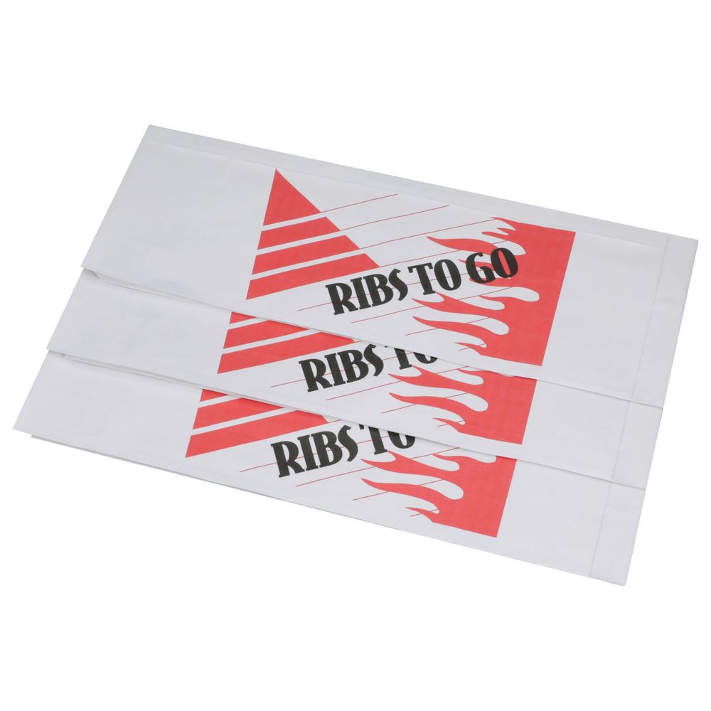 Mcnairn Stock Print Ribs To Go Foil Bag, 6.87 X 3.7 X 20 -- 250 Per Case