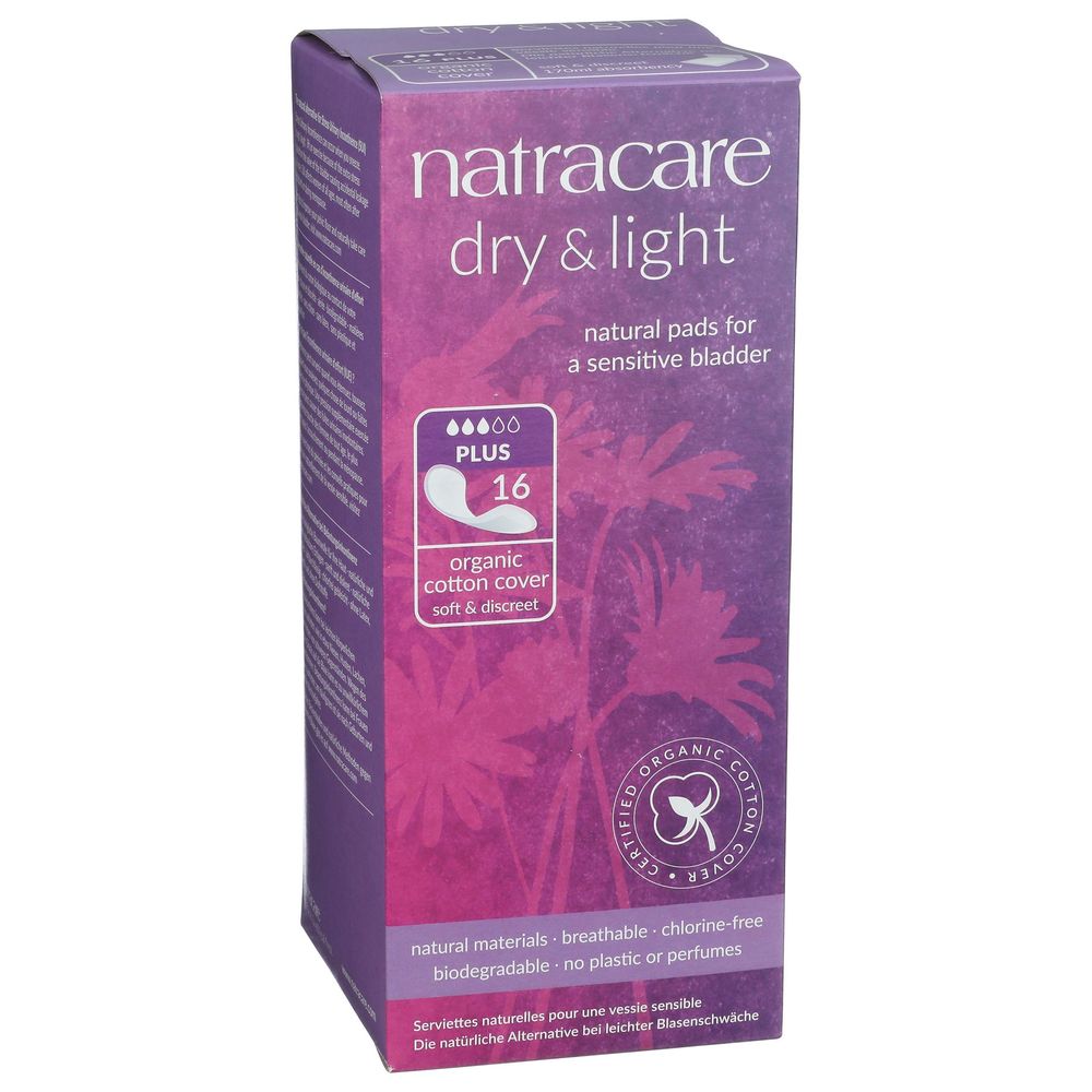 Natracare Dry And Light Plus Incontinence Pads, 16 Count