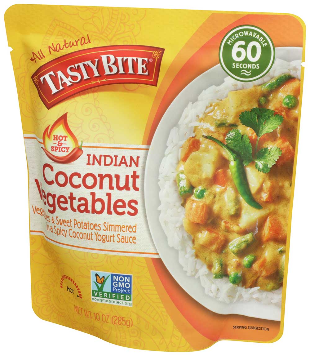 Tasty Bite Hot And Spicy Indian Coconut Vegetables Entree, 10 Ounce -- 6 Per Case