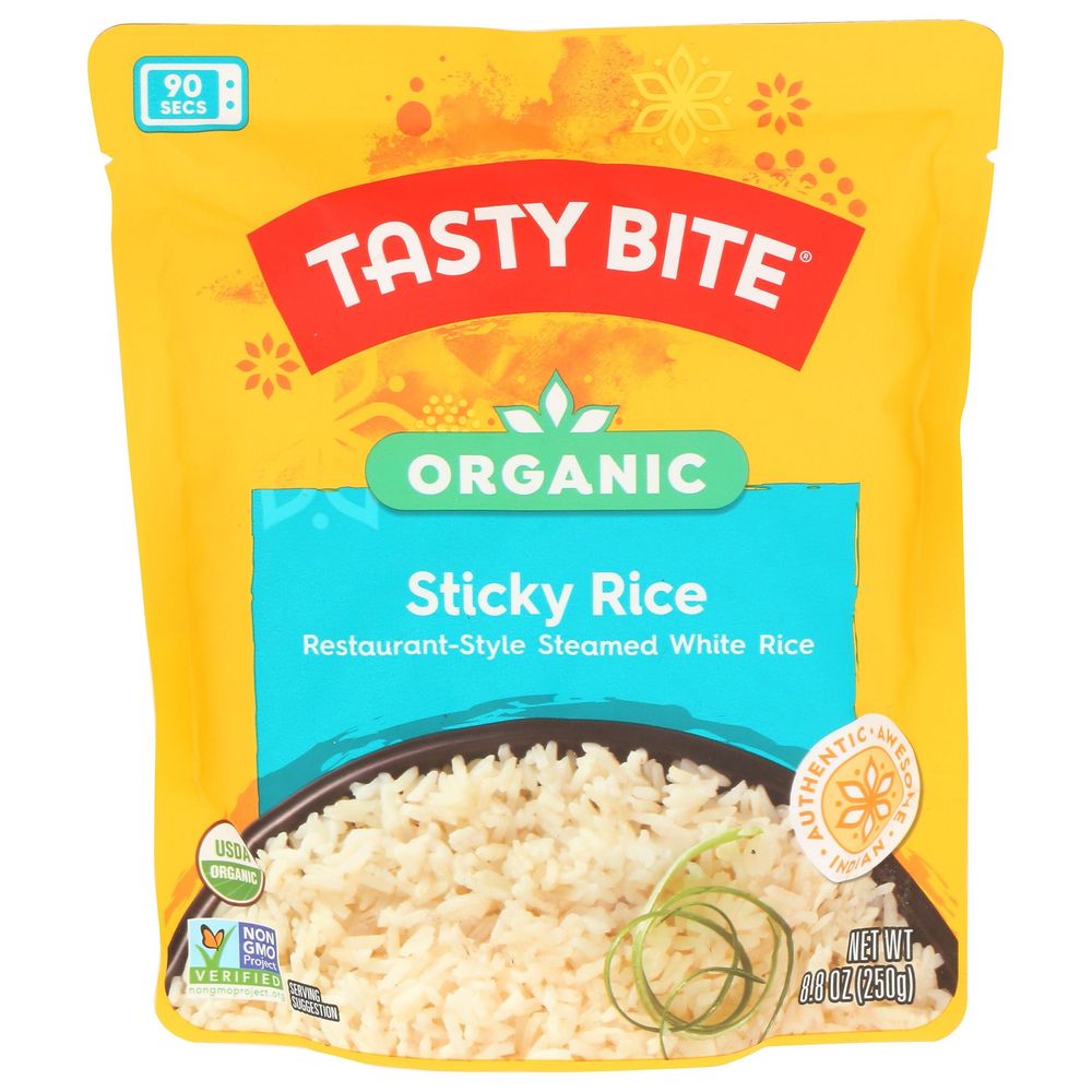 Bitty Rice Ecxample Tasty Bite Organic Sticky Rice, 8.8 Ounce -- 6 per case