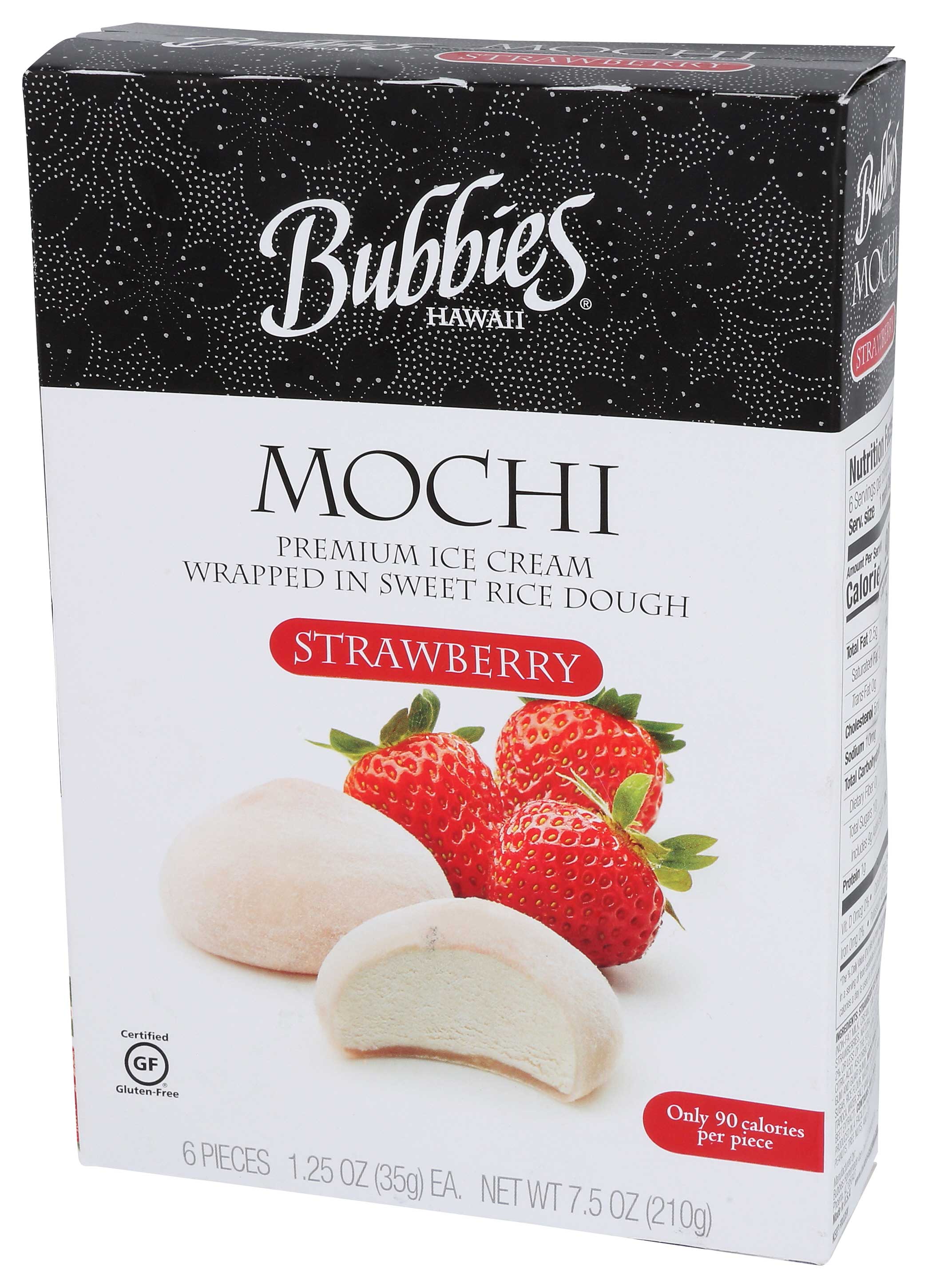 Bubbies Hawaii Strawberry Mochi Ice Cream Case FoodServiceDirect