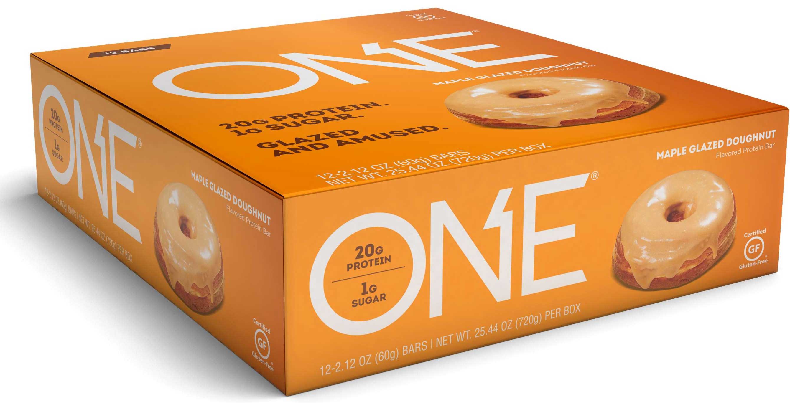 One Maple Glazed Doughnut Bar, 2.12 Ounce, 12 Count -- 6 Per Case