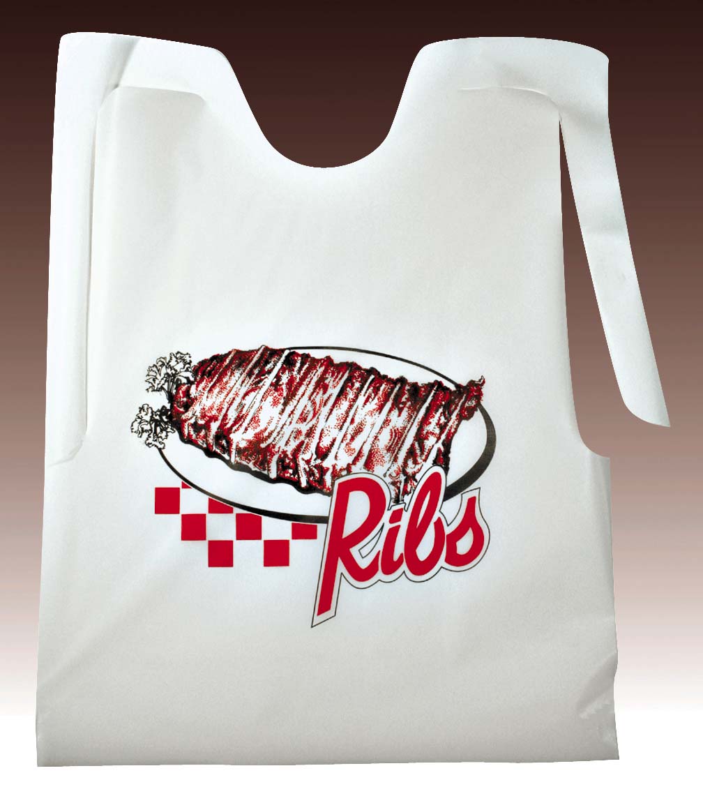 Cellucap Deluxe Poly Adult Bib, Printed Ribs Style, 15.5 X 20 Inch -- 500 Per Case