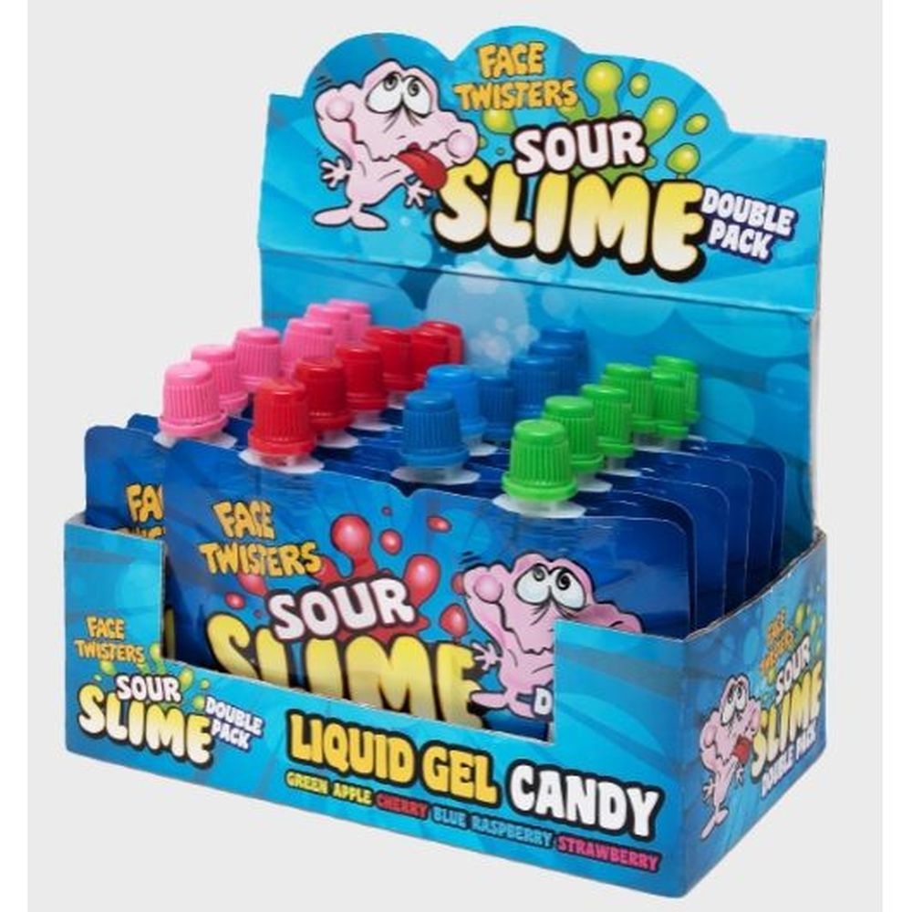 Face Twisters Gel Series 1 Sour Slime Candy, 1.4 Ounce -- 144 Per Case