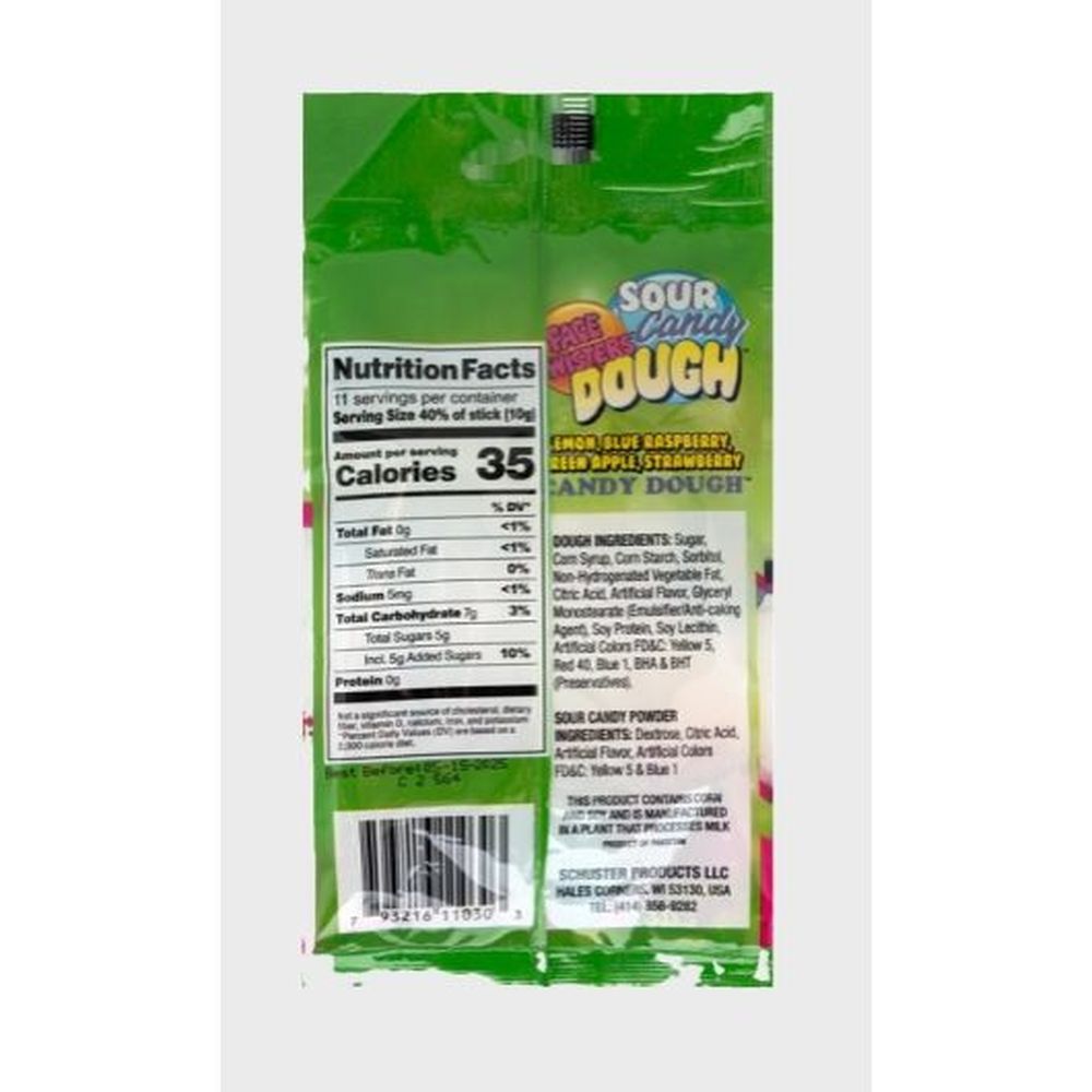 Face Twisters Sour Candy Dough, 3.5 Ounce -- 144 Per Case