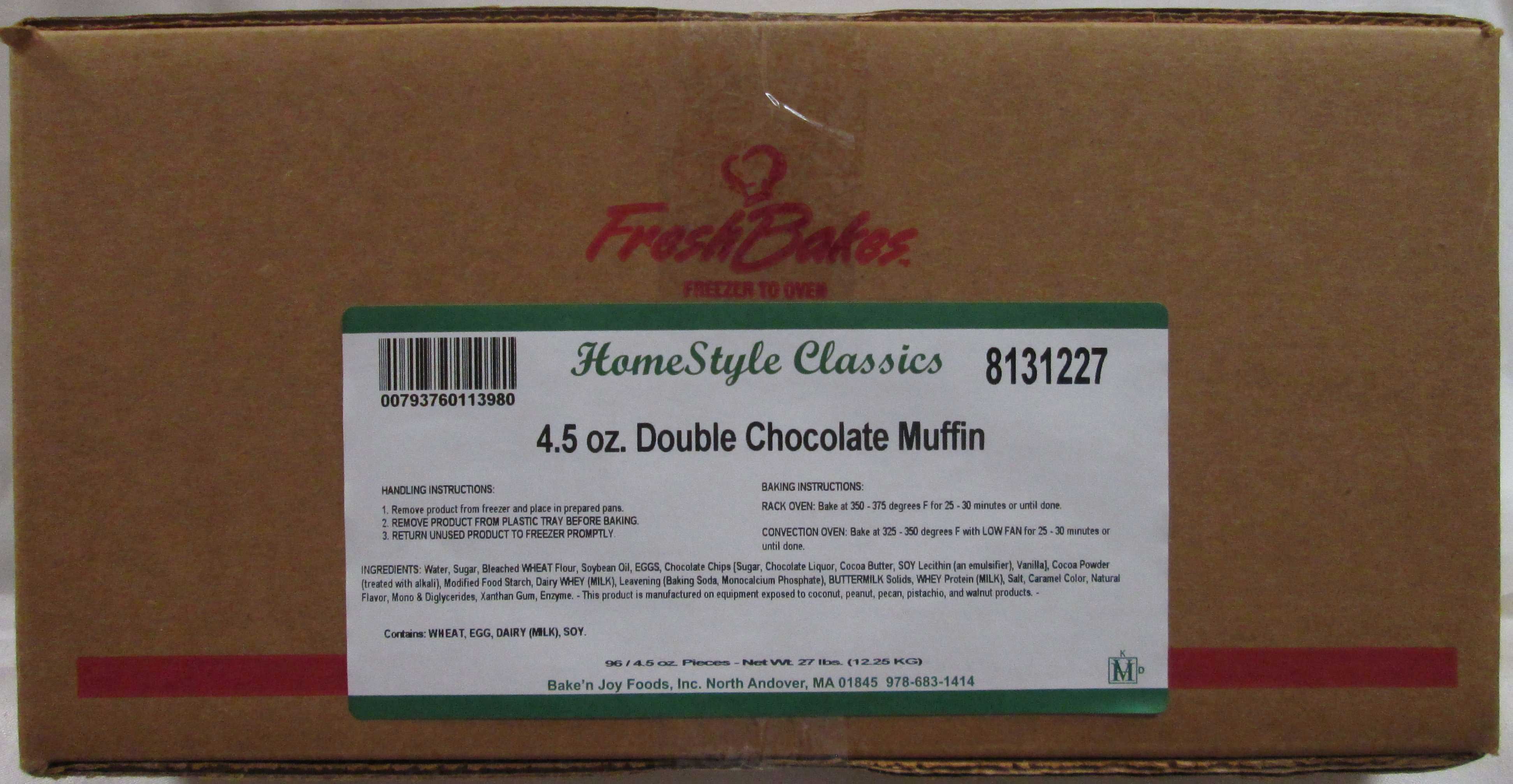 Bake'n Joy Homestyle Double Chocolate Chip Muffin Batter, 4.5 Ounce -- 96 Per Case