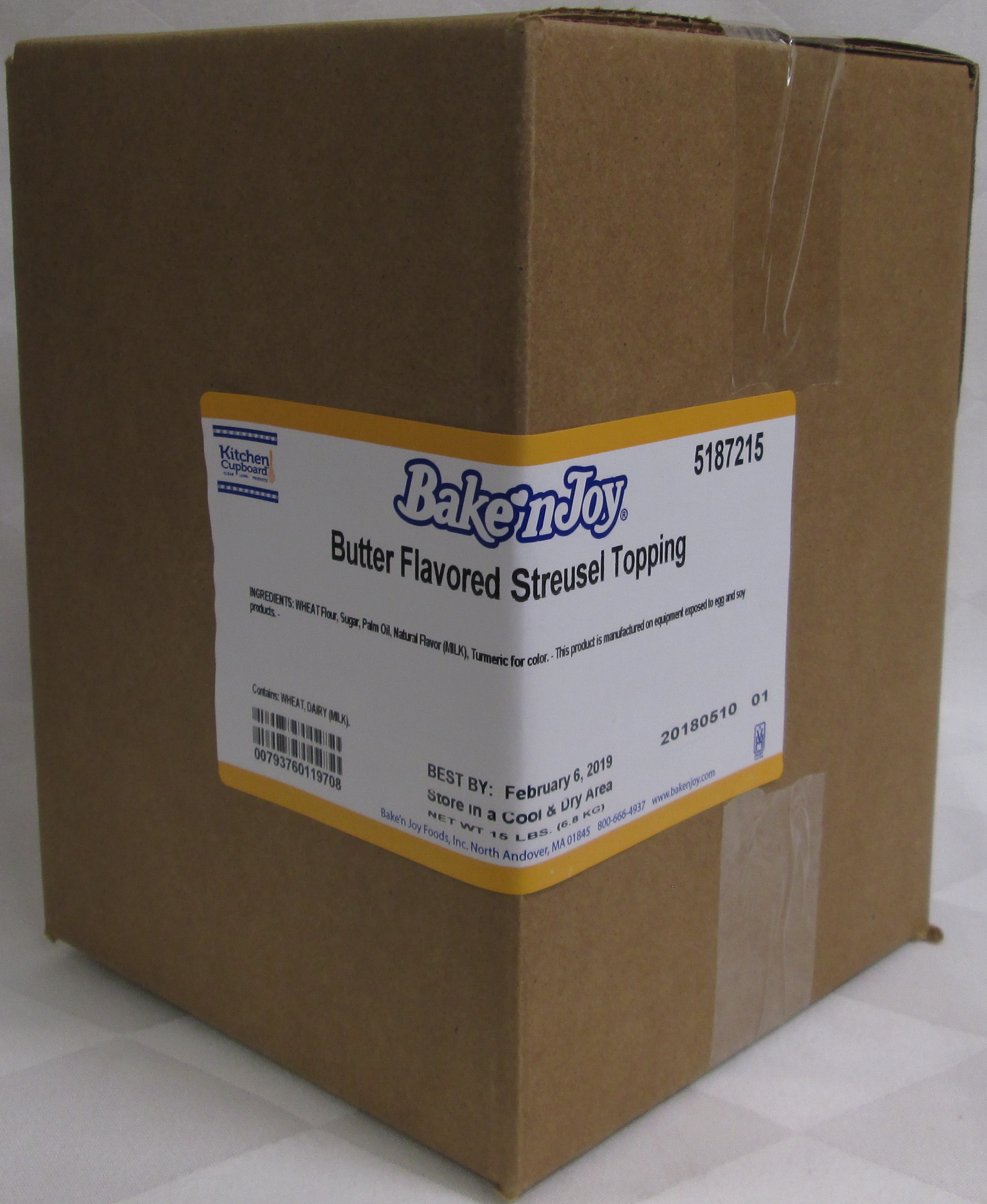Bake'n Joy Butter Flavored Streusel Topping, 15 Pound