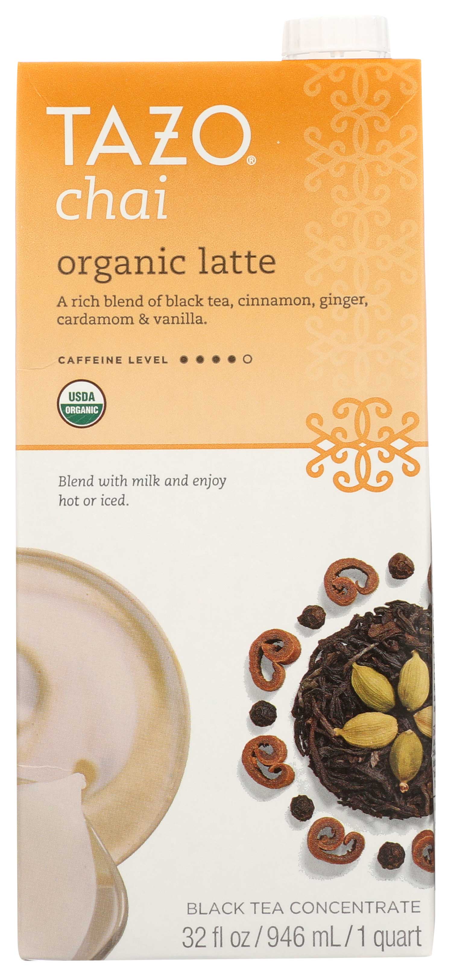 chaiの根っこ Tazo Latte Concentrate Organic Chai Tea, 32 Ounce -- 6 per case.