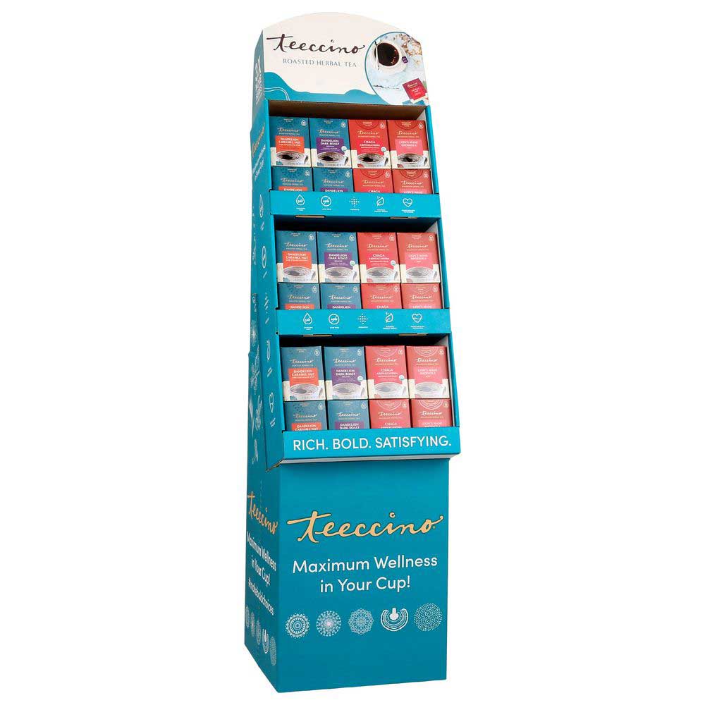 Teeccino Organic Roasted Herbal Tea, 4 Variety Display -- 48 Per Case