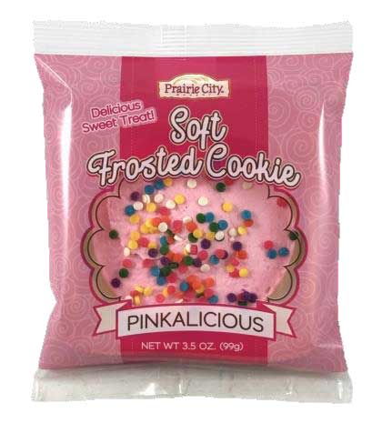 Prairie City Bakery Individually Wrapped Pinkalicious Soft Frosted Cookie, 3.5 Ounce -- 60 Per Case