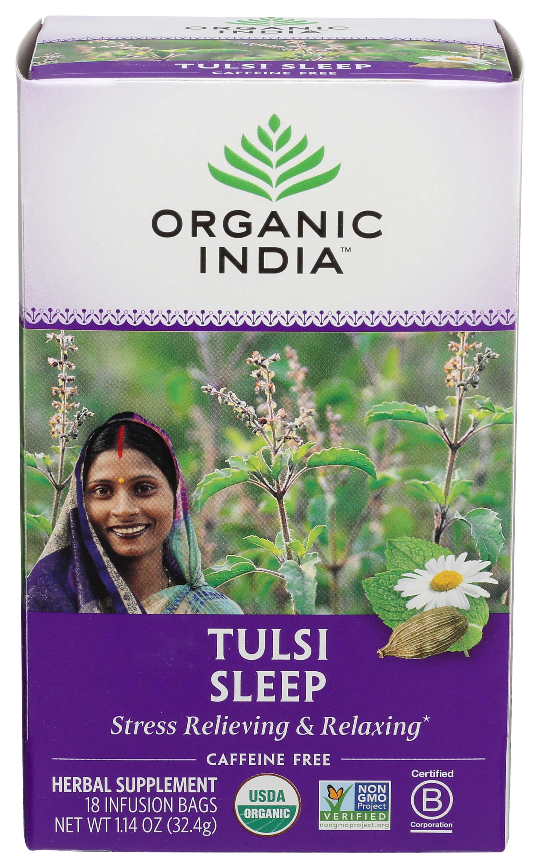 Organic India Tulsi Sleep Tea - 18 per pack -- 6 packs per case.