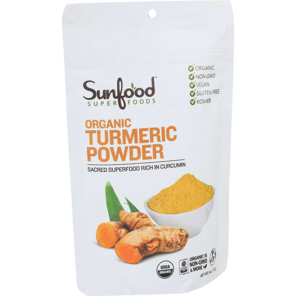 Sunfood Organic Turmeric Powder, 4 Ounce