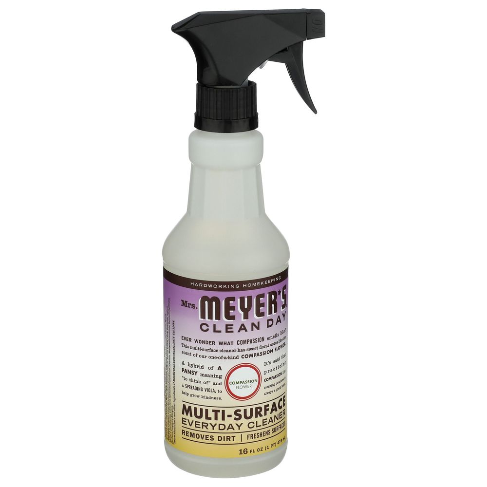 Mrs Meyers Compassion Flower Multi Surface Cleaner, 16 Fluid Ounce -- 6 Per Case