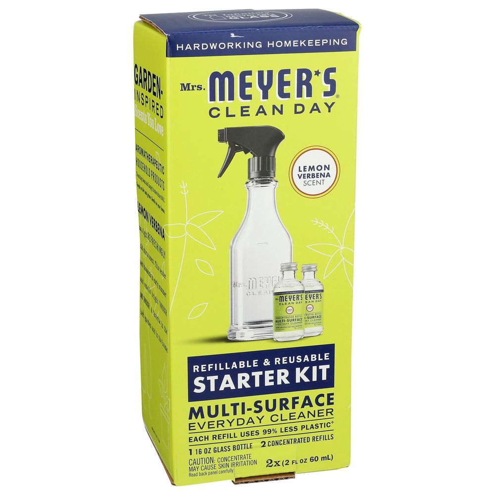 Mrs Meyers Lemon Verbena Multi-surface Everyday Cleaner Kit -- 3 Per Case