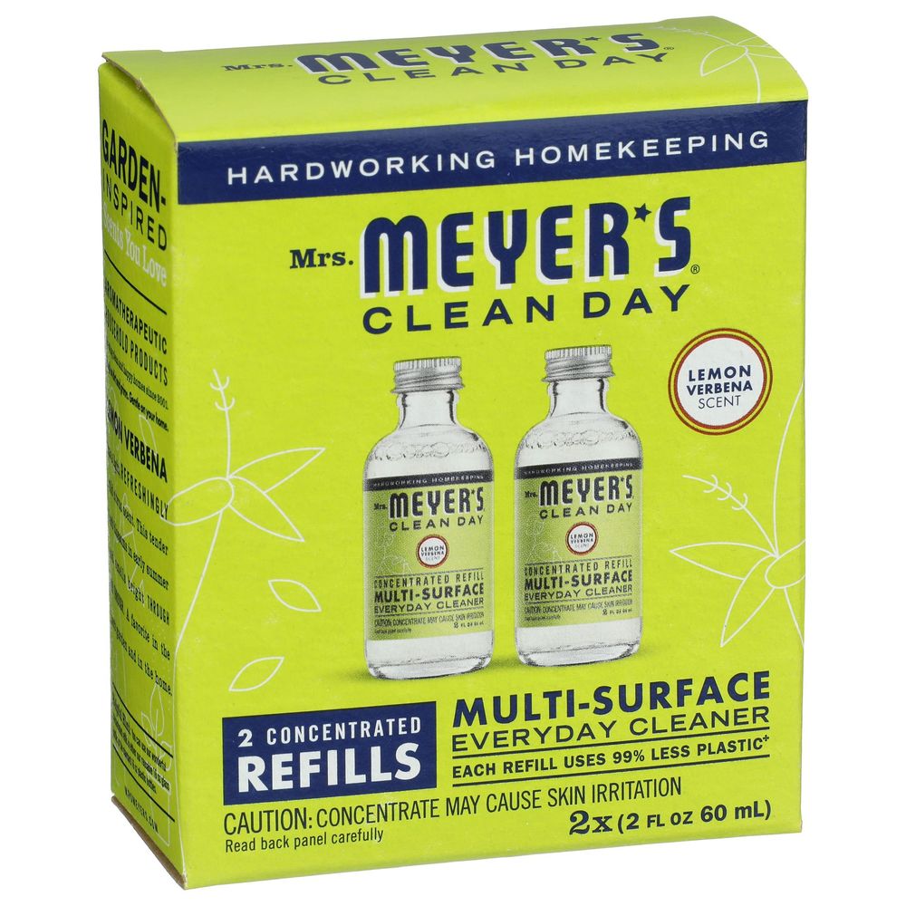 Mrs Meyers Lemon Verbena Multi-Surface Everyday Cleaner Refill, 2 count -- 12 per case