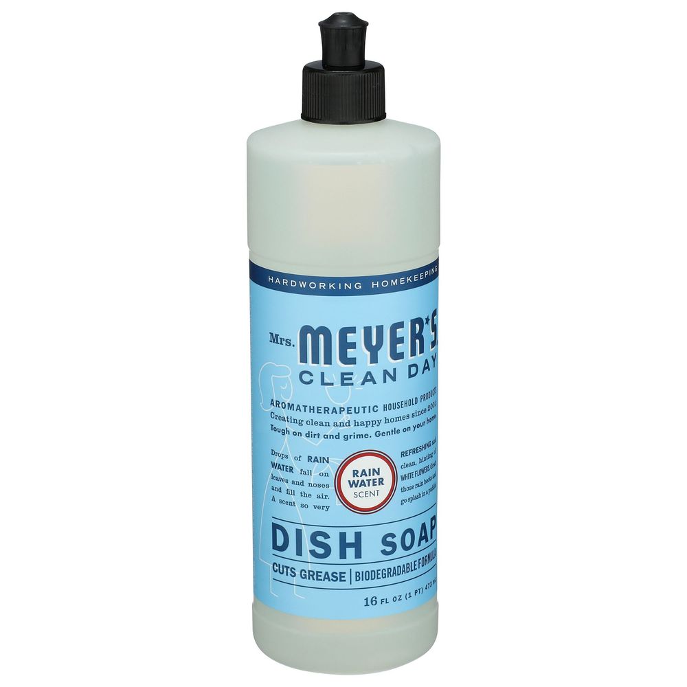 Mrs Meyers Rainwater Scent Liquid Dish Soap, 16 Fluid Ounce -- 6 Per Case