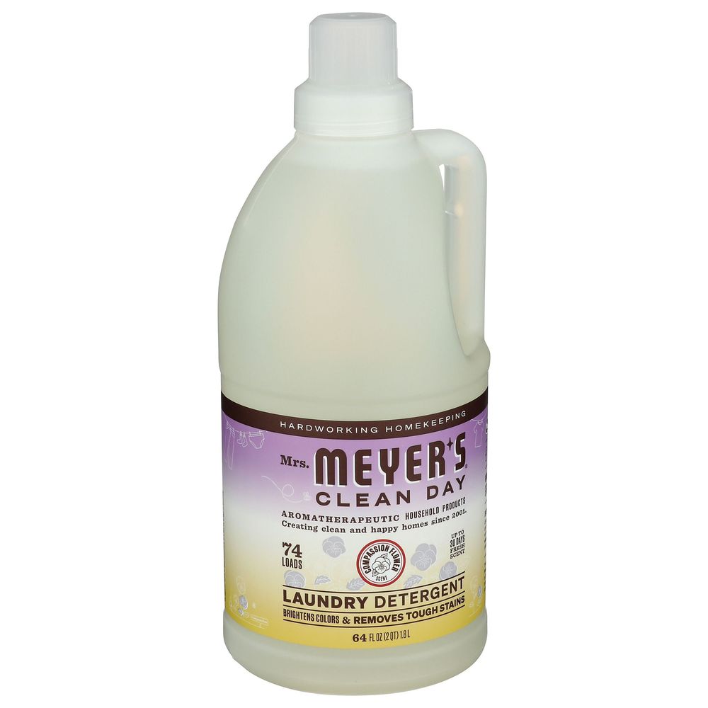 Detergente Para Ropa Mrs Meyers De Flor De La Pasión, 64 Onzas Líquidas -- 6 Por Caja