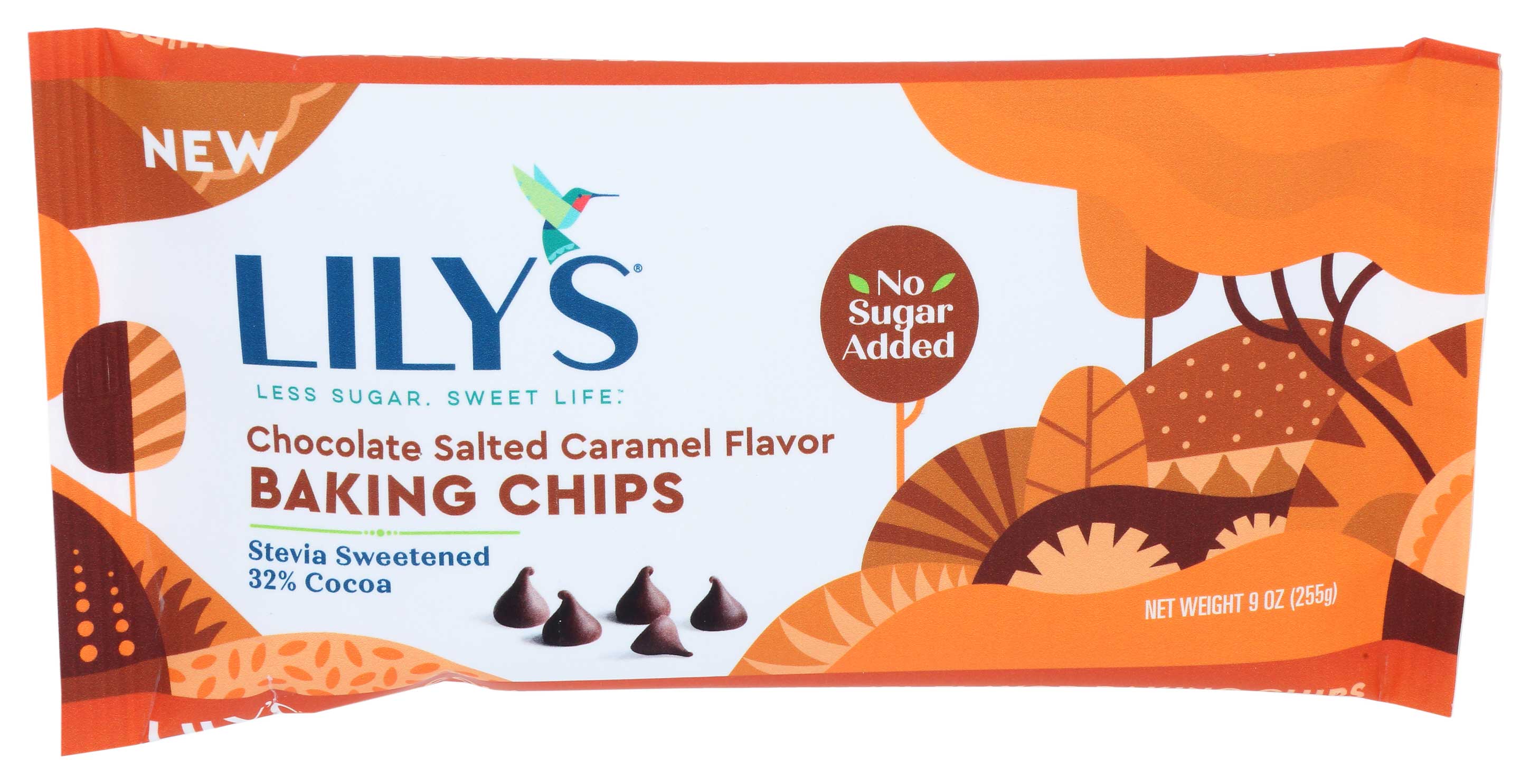 Lily's Sweets Chocolate Salted Caramel Flavor Backing Chips, 9 Ounce -- 12 Per Case