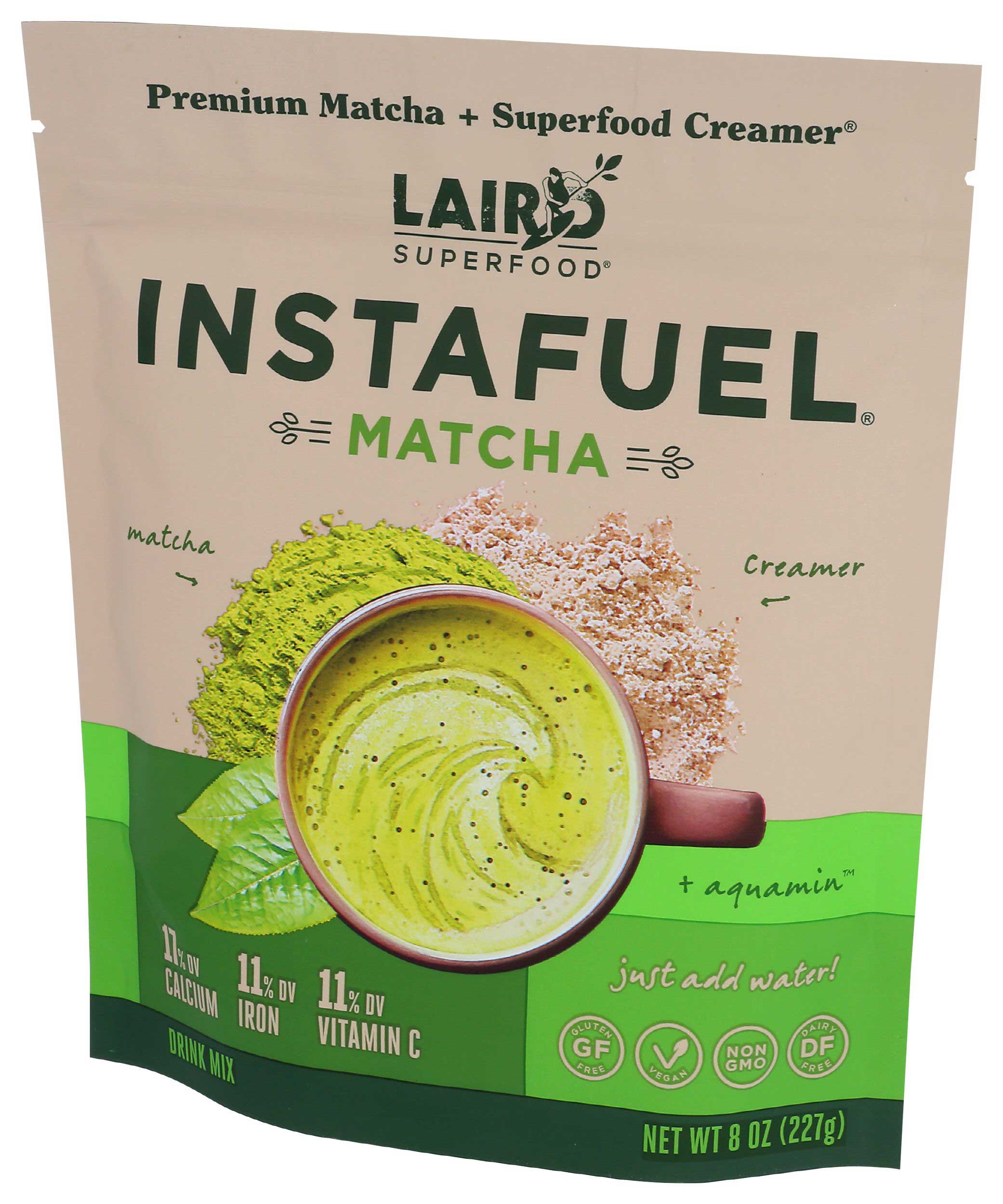 Laird Superfood Matcha Plus Creamer Instafuel, 8 Ounce -- 6 per case