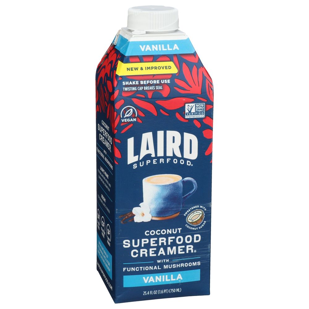 Laird Superfood Vanilla Creamer, 25.4 Fluid Ounce -- 6 Per Case