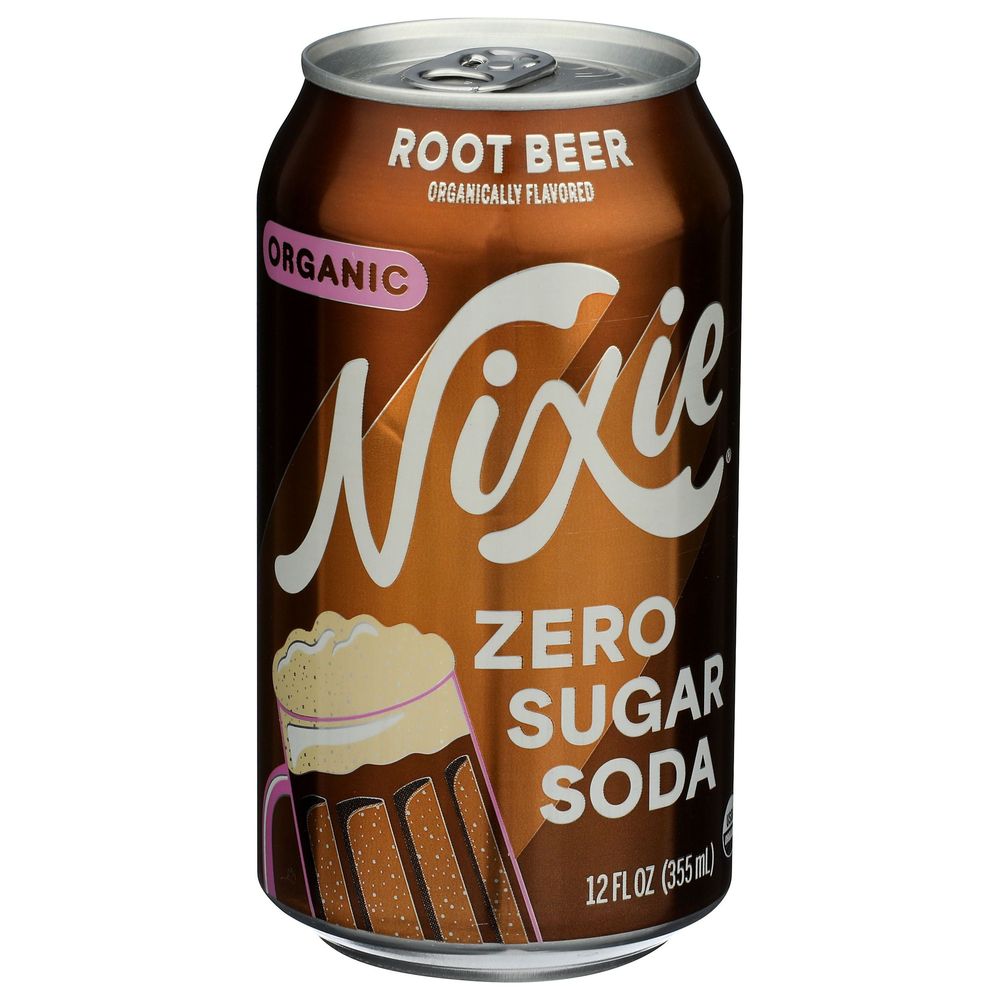 Nixie Organic Root Beer Zero Sugar Soda, 12 Fluid Ounce -- 12 Per Case