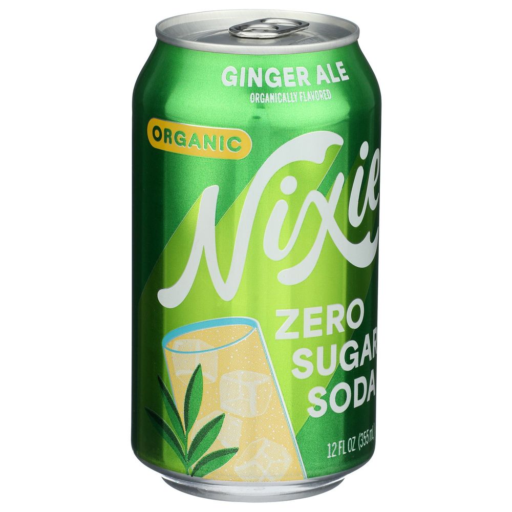 Nixie Organic Ginger Ale Zero Sugar Soda, 12 Fluid Ounce -- 12 Per Case
