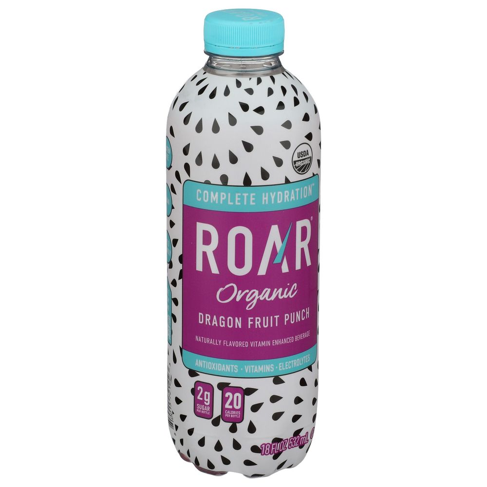 Roar Organic Complete Hydration Dragon Fruit Punch, 18 Fluid Ounce -- 12 Per Case