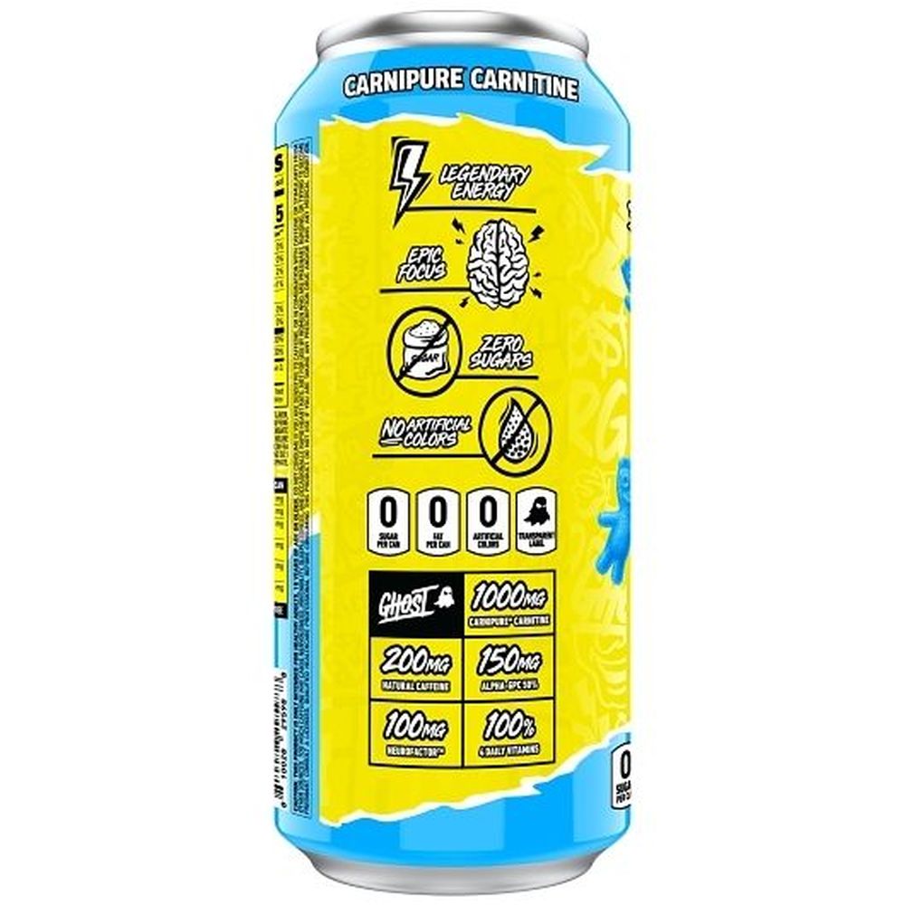 Ghost Sour Patch Kids Blue Raspberry Energy Drink, 16 Fluid Ounce -- 12 Per Case