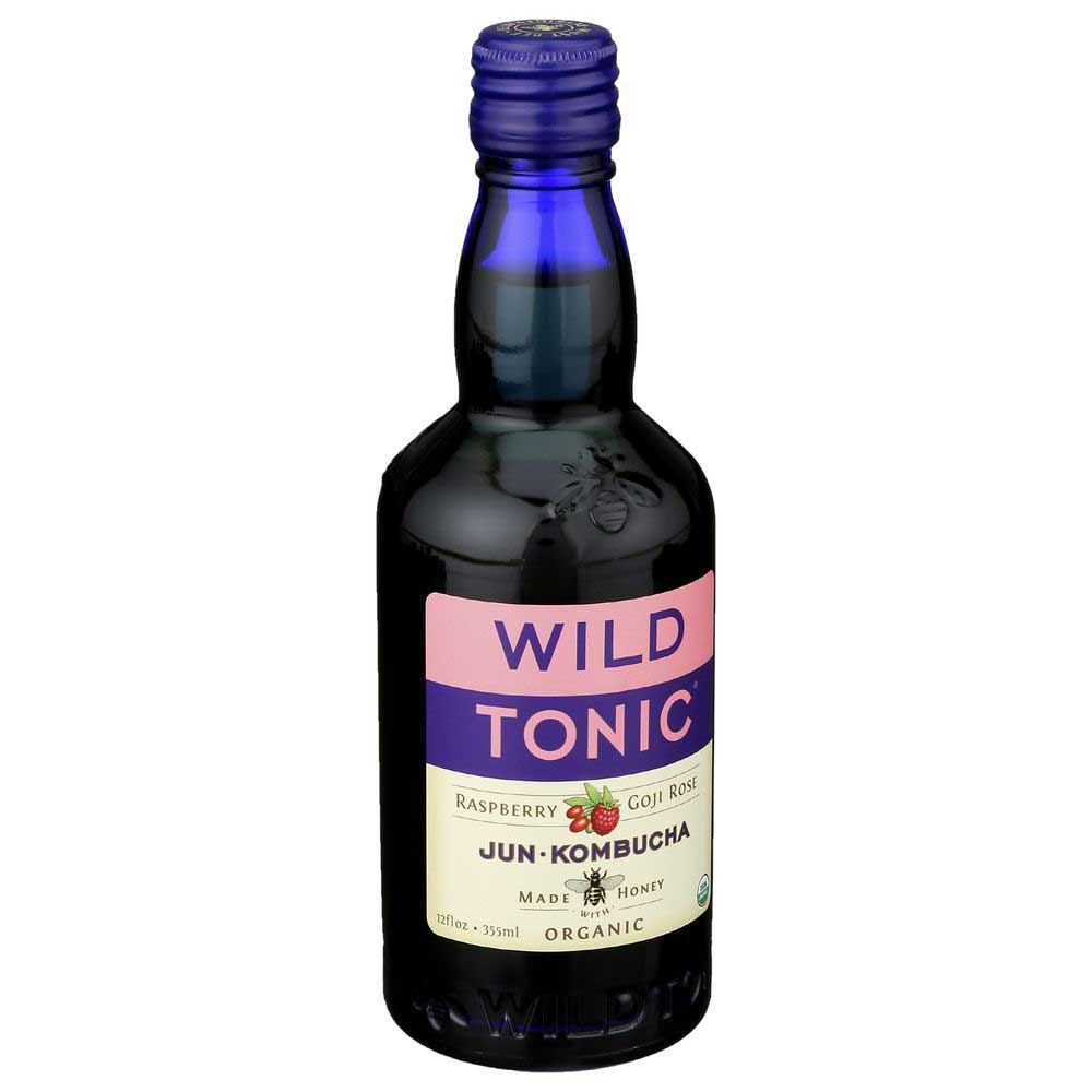 Wild Tonic Organic Raspberry Goji Rose Jun Kombucha, 12 Fluid Ounce ...