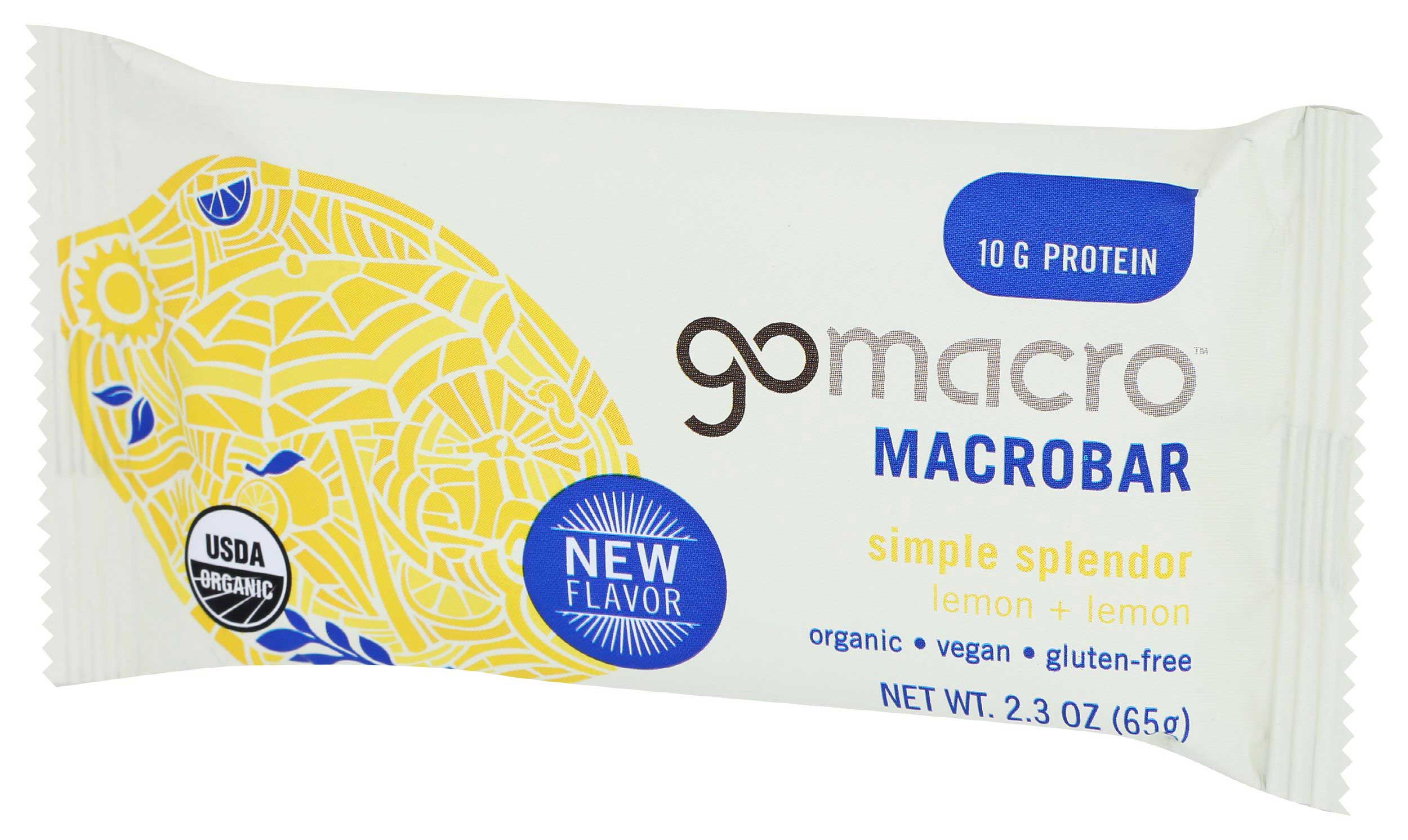 GoMacro Organic Lemon Plus Lemon Protein Bar, 2.3 Ounce -- 12 per case
