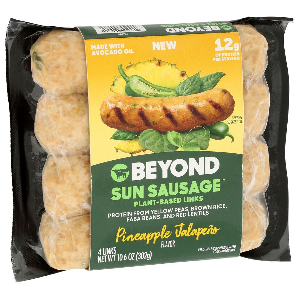 Beyond Meat Pineapple Jalapeno Plant Based Sun Sausage Link, 10.6 Ounce ...
