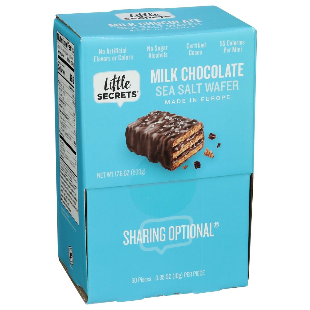 Little Secrets Milk Chocolate Sea Salt Wafer, 0.35 Ounce -- 50 Per Case