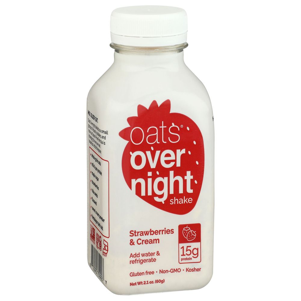 Oats Overnight Strawberries And Cream Shake, 2.1 Ounce -- 10 Per Case